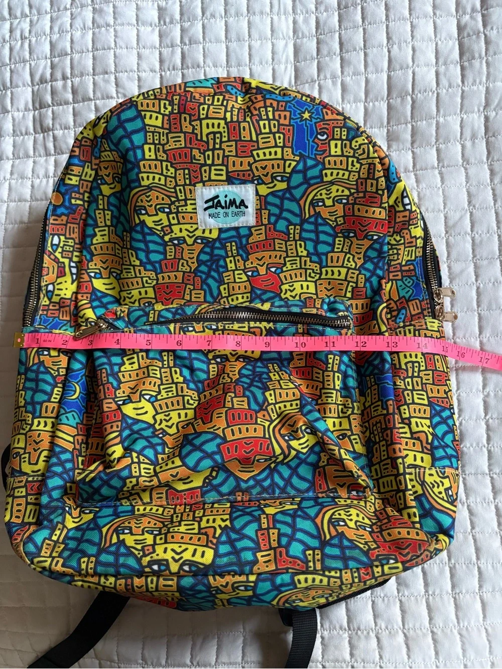Jaima Art Multicolor Printed Backpack
